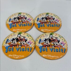 Disney 1st Visit Celebration Buttons